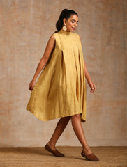 Beige linen dress