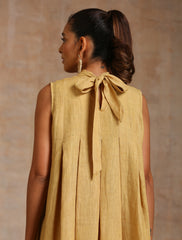 Beige linen dress