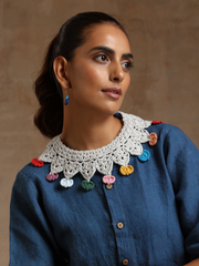 Crochet multi color collar