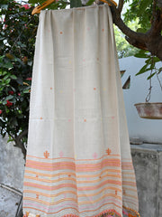 Silk wool woven shawl