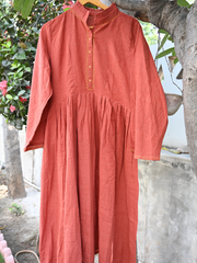 Kala Cotton Chex Long Dress