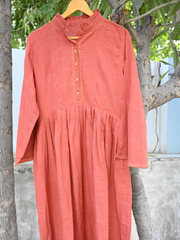 Kala Cotton Chex Long Dress
