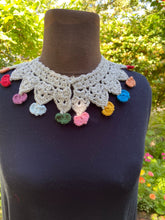 Crochet multi color collar
