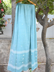 Jamdani dupatta sea blue