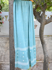 Jamdani dupatta sea blue