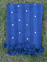 Silk wool mirror work stole