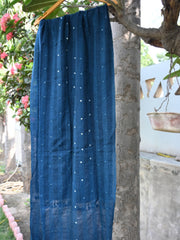 Silk wool mirror work stole