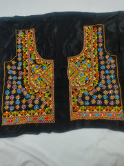 Bakhiya Work Hand Embroidery Blouse - Unstitched