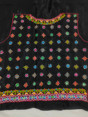 Bakhiya Work Hand Embroidery Blouse - Unstitched