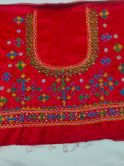 Mutva Work Hand Embroidery Blouse - Unstitched