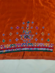 Bakhiya Work Hand Embroidery Blouse - Unstitched