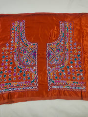 Bakhiya Work Hand Embroidery Blouse - Unstitched