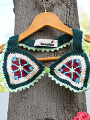 Green Crochet Collar