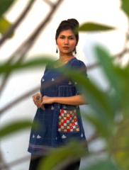 Blue Tunic Top ( kala cotton)