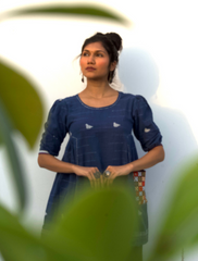 Blue Tunic Top ( kala cotton)