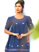 Blue Tunic Top ( kala cotton)