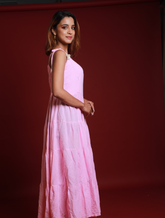 Organic cotton Pink/powder blue Dress Only