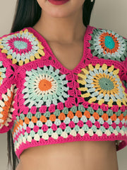 Pink Crochet top