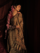 Brown Modal Silk Saree With Pal And Dapka Work