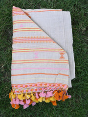 Silk wool woven stole with jaad booti motif
