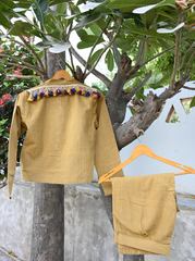 Chex kala cotton blazer coord set