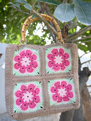 Crochet hand bag