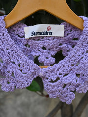 Small Purple Crochet Collar