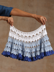 Short crochet poncho