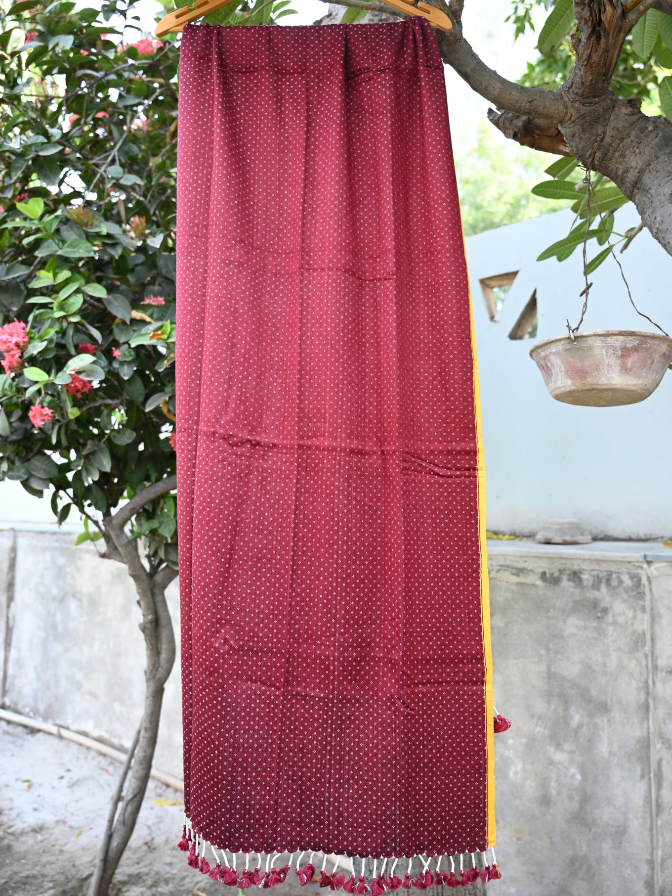 Ilaychu (mashru woven) cotton stole