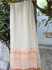 Silk wool woven stole with jaad booti motif