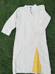 Kala cotton a line kurti with choumukh motif