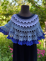 Short crochet poncho