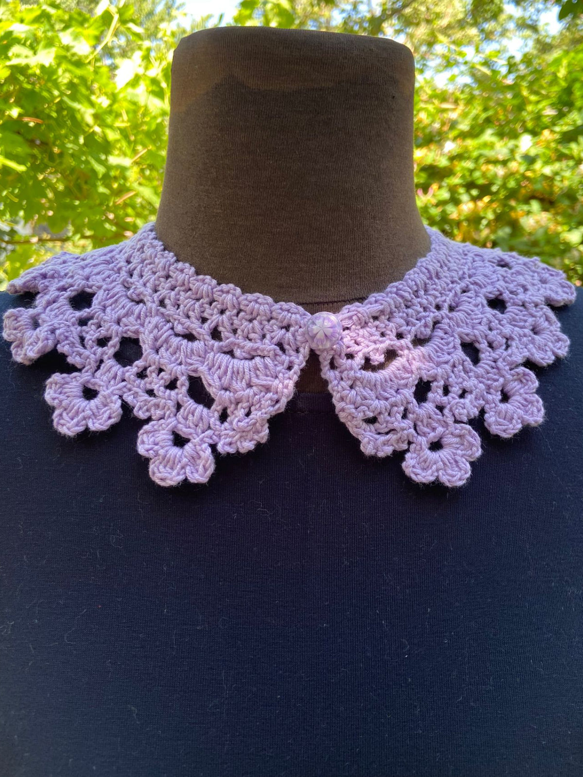 Small Purple Crochet Collar