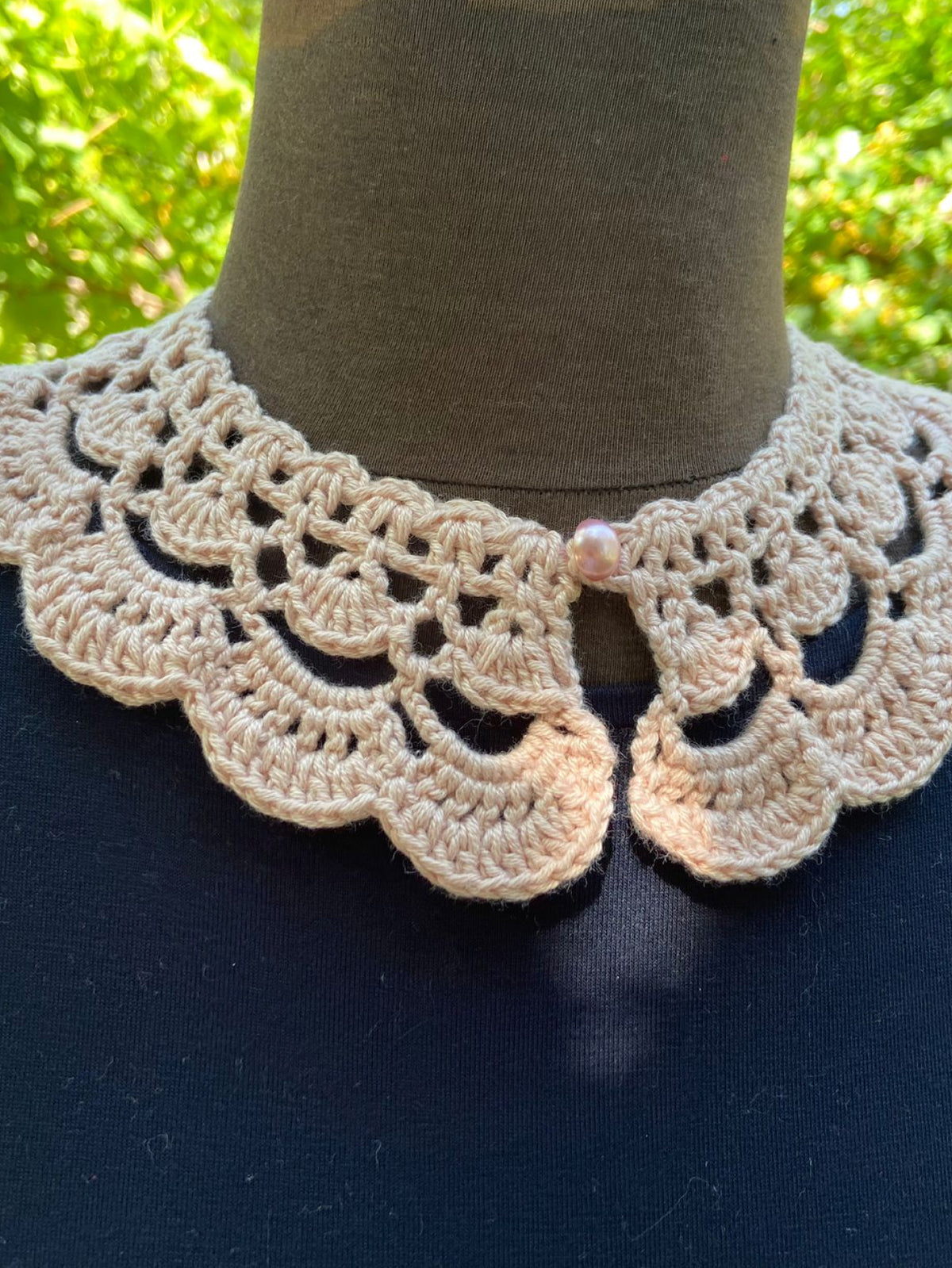 Small White Crochet Collar