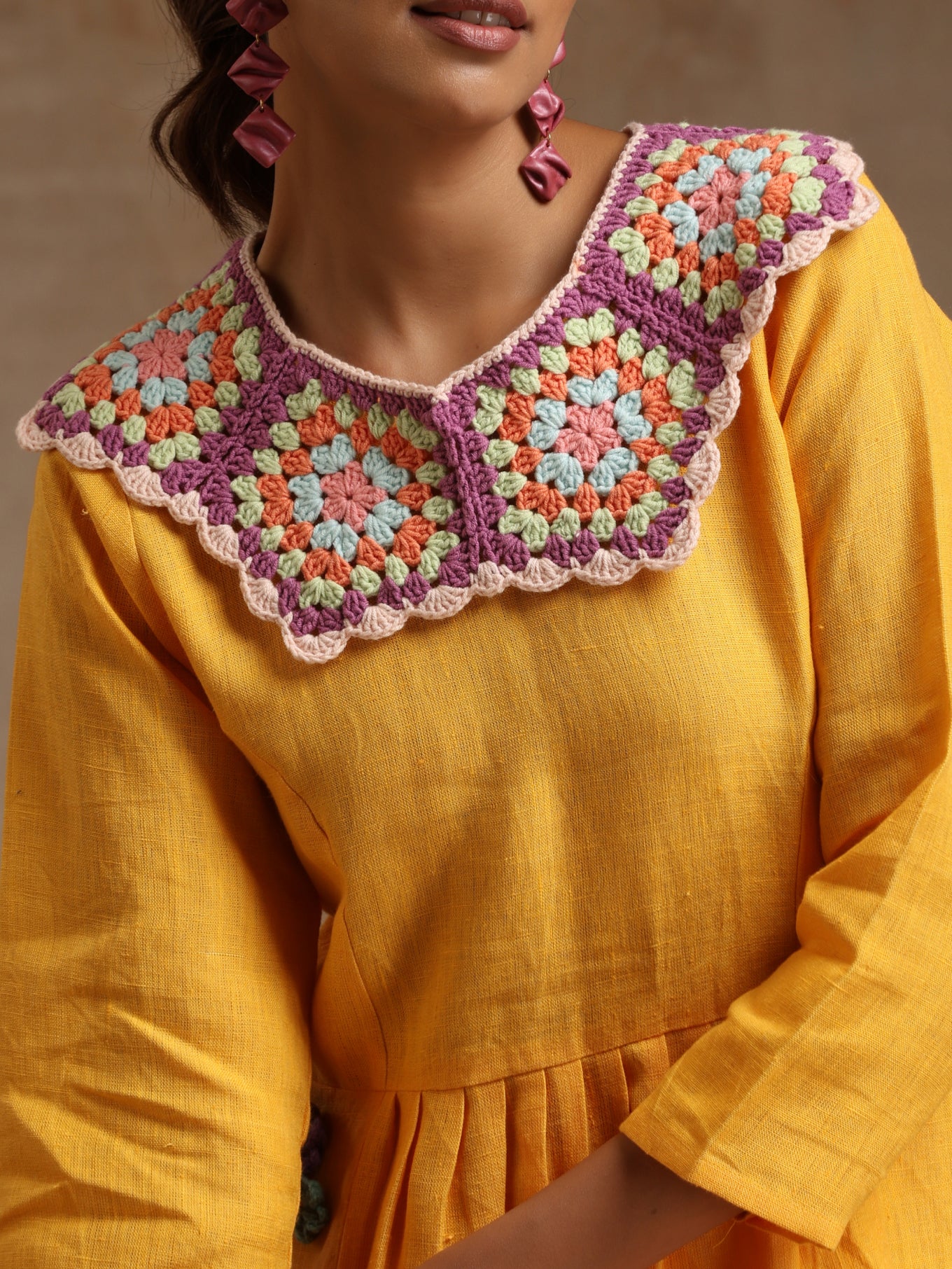 Vibrant Crochet Collar