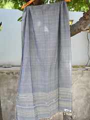 Kala cotton + tussar at Daman woven stole