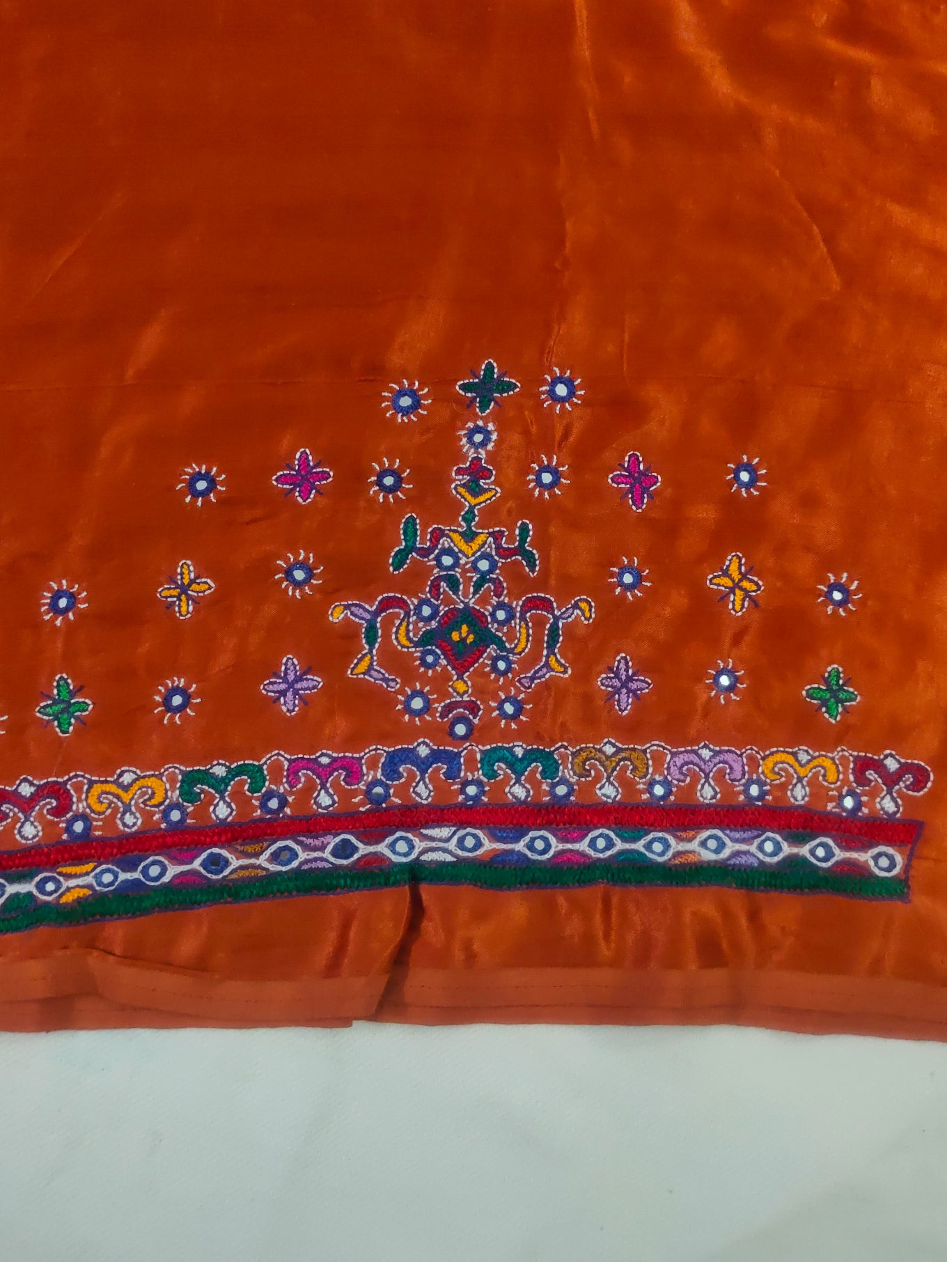 Bakhiya Work Hand Embroidery Blouse - Unstitched