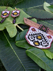 Beadwork Neckpiece with earring