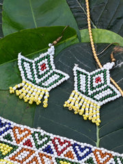 Artisan Beadwork Neckpiece with Earring