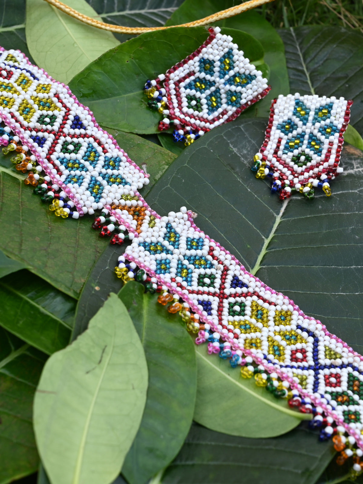 Kutch-Inspired Bead Neckpiece and Earrings