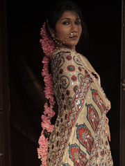 White Modal Silk Saree With Pal And Dapka Work