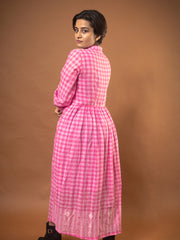 Jamdani Pink Dress