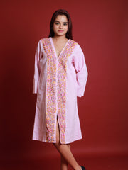 Khadi Dress with Kashmiri Embroidery