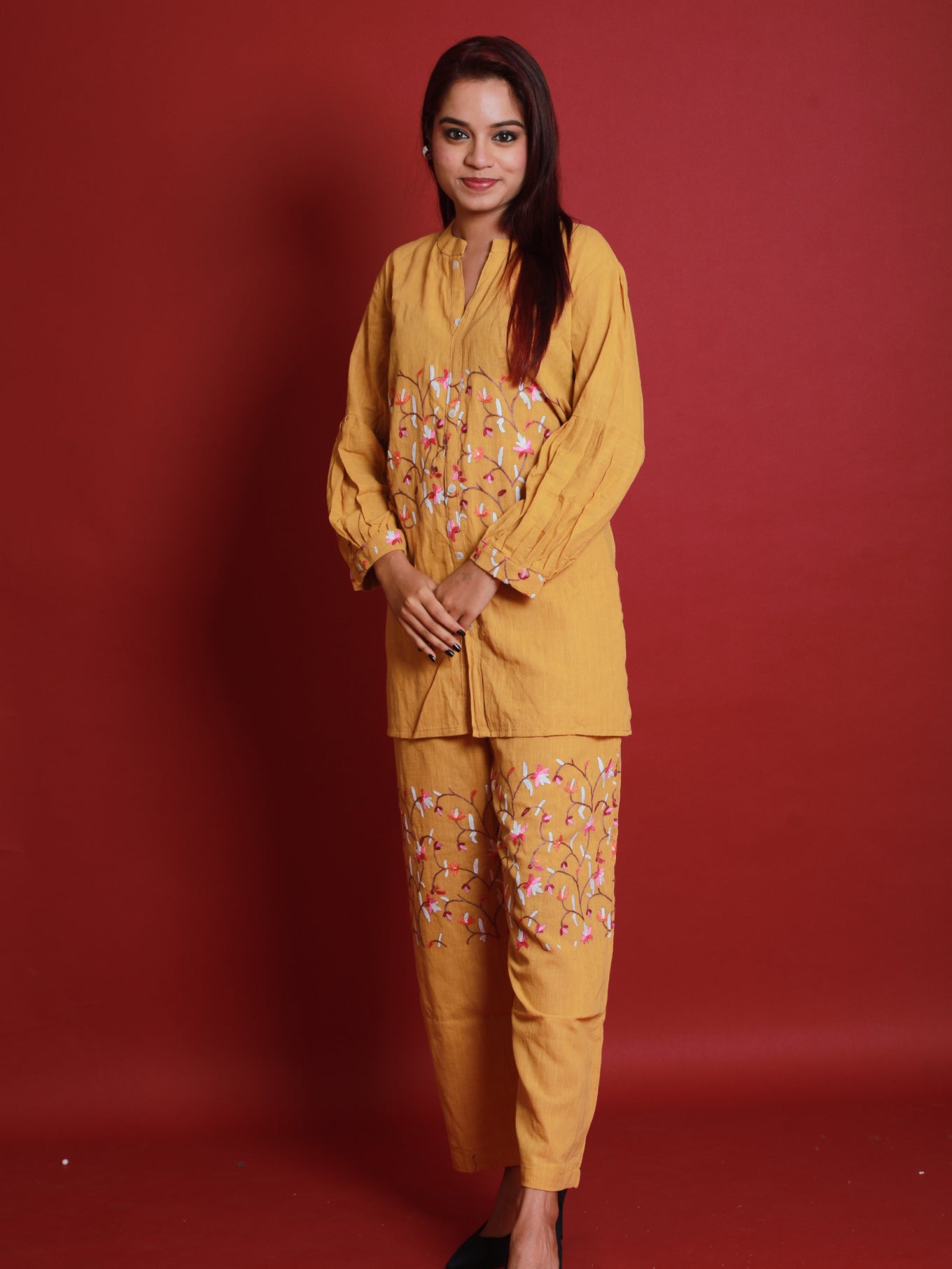 Kala Cotton With Kashmiri Embroidery