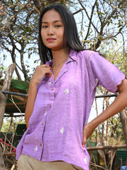 Purple jamdani shirt