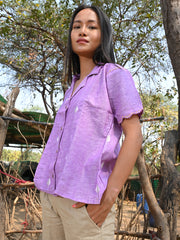 Purple jamdani shirt