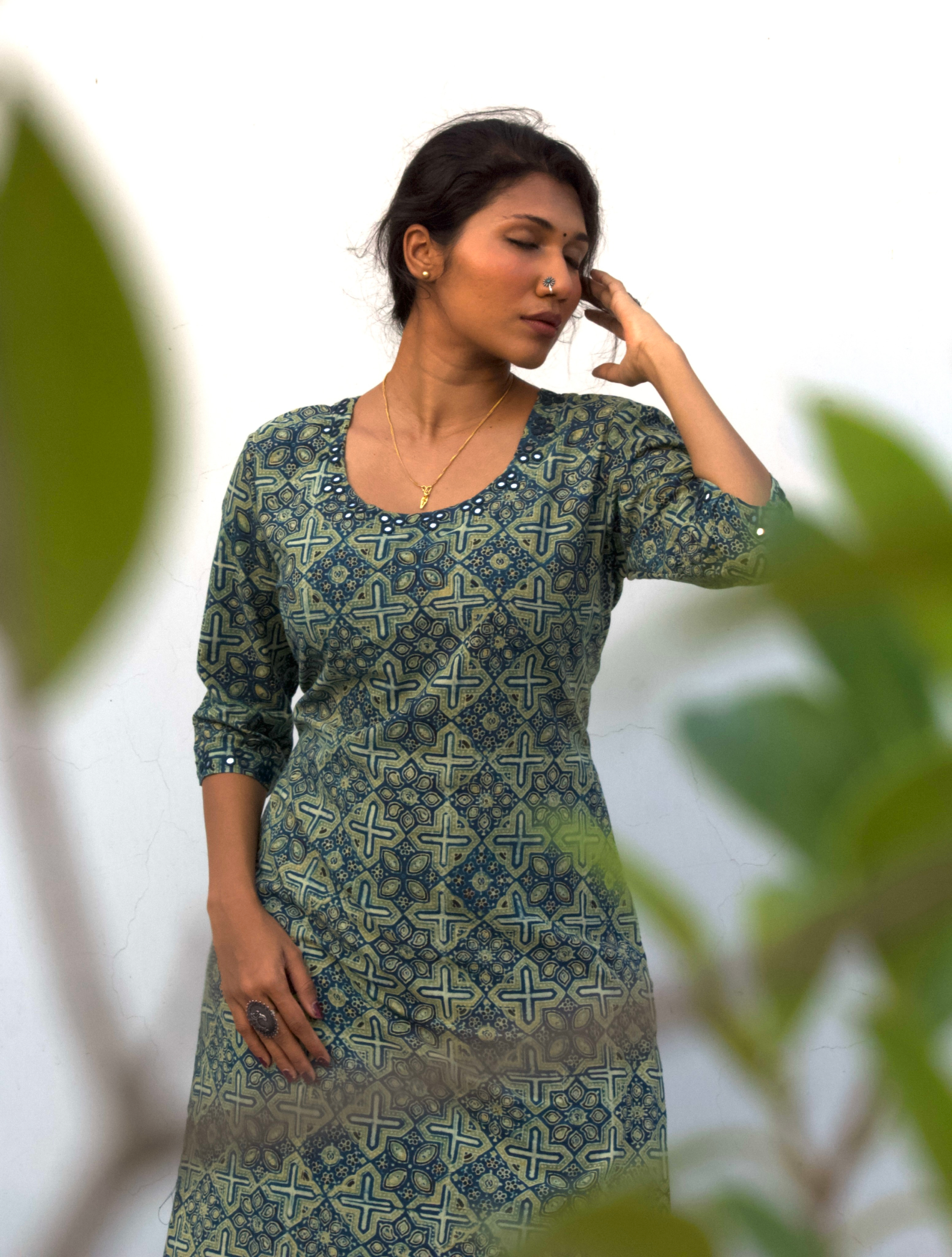 Ajrakh Straight Kurta