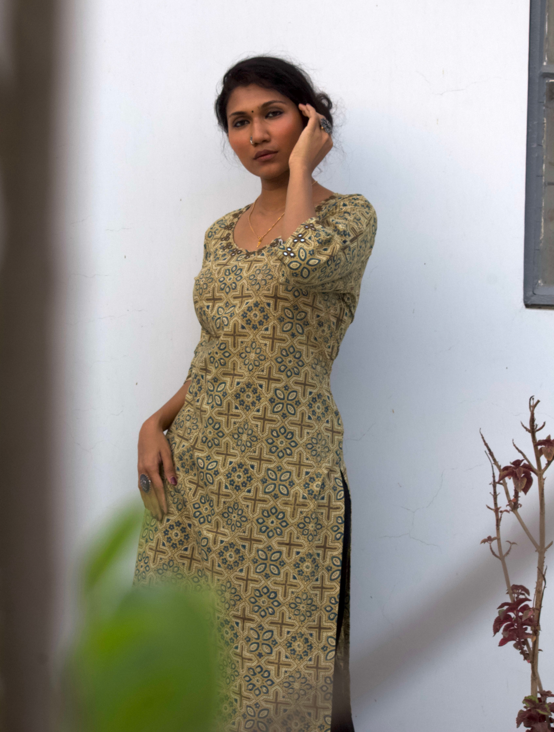 Ajrakh Straight Kurta