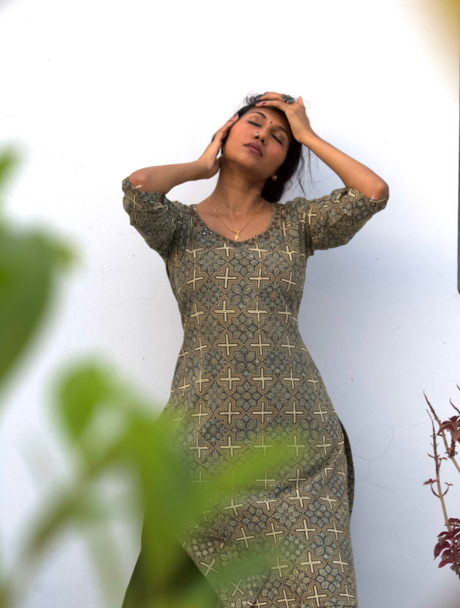 Ajrakh Straight Kurta