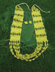 Yellow Beaded Neckpiece with Earrings